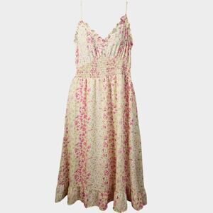 Sienna Sky Floral Ruffle Midi Maxi Dress size Small Dainty Feminine Romantic NWT